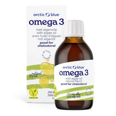 Abbildung von Arctic Blue Veganes Omega 3 Öl 150 ml flüssig 100% pflanzlich mit Algenöl ohne Geschmackstoff, schadstoffgeprüfte Qualität reich an (ALA &amp; DHA)