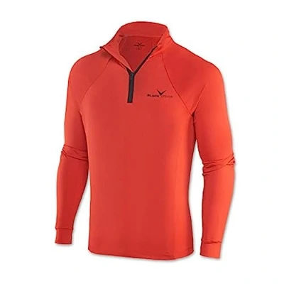 Abbildung von Black Crevice Herren Skirolli Zipper Shirt, rot/schwarz, XXL