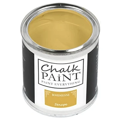 Abbildung von Chalk Paint Everything® Senape (Senfgelb) (750 ml) Wasserbasierte Kreidefarbe für Shabby Chic Möbel, Dekoration und Recycling Projekte Ungiftig, leicht anzuwenden