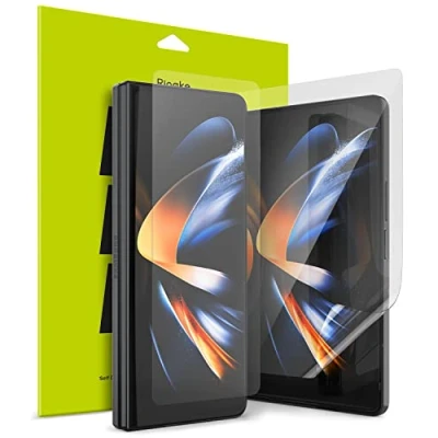 Abbildung von Ringke Dual Easy Film Set [Full Screen Protector 2 Stück] Kompatibel mit Galaxy Z Fold 4 (2022) PET Displayschutzfolie 1 Stück Innen + Außen