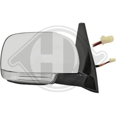 Abbildung von Außenspiegel Diederichs 5845924 rechts chrom elektrisch anklappbar, beheizbar, für elektr.Spiegelverstellung, Komplettspiegel, konvex