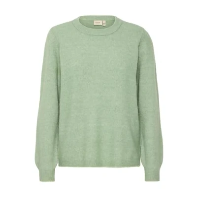 Abbildung von Fransa Strickpullover, Damen, Größe: Large, Green bay melange