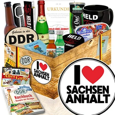 Abbildung von I Love Sachsen Anhalt/Sachsen Anhalt Geschenk/Geschenkidee Mann DDR