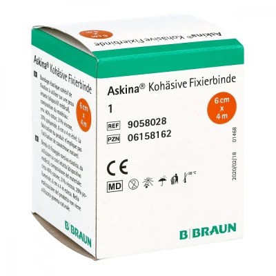 Abbildung von Askina Fixierbinde 4mx6cm kohäsiv