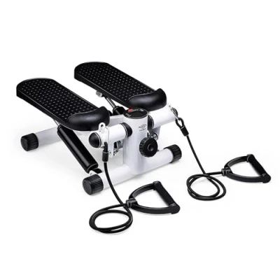 Abbildung von Umbro Stepper Arm und Beintrainer Mini Fitnessgeräte für Zuhause Inkl. Computer Widerstandsbänder Max. 100 KG Pedale 10 x 32 cm Schwarz/Weiß