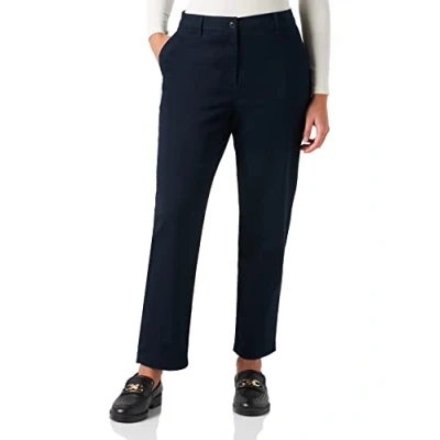 Abbildung von Tommy Hilfiger Damen Slim Straight Wool Pant WW0WW41179 Gewebte Hosen, Blau (Desert Sky), 32