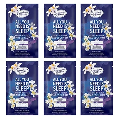 Abbildung von 6er Pack Dresdner Essenz Badeschaum All you need is sleep 6 x 80 g Badezusatz vegan