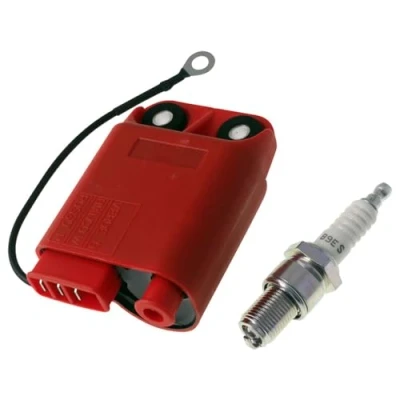 Abbildung von Piaggio Zündspule + Zündkerze B9ES CDI kompatibel für NRG MC2 MC3 Sfera NSL RST TEC ZIP SSL 50
