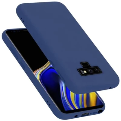 Abbildung von Cadorabo Hülle kompatibel mit Samsung Galaxy Note 9 Silikon Handyhülle für Case aus flüssigem stoßfeste dünne TPU Schutzhülle Liquid BLAU