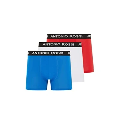 Abbildung von FM London Antonio Rossi Fitted 3 PACK Panties, Herren, Größe: XL, Red white blue