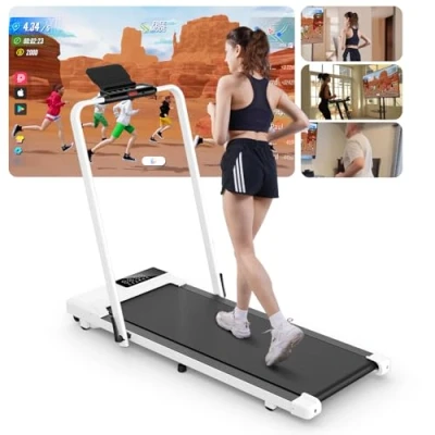 Abbildung von Lacuffy Walking Pad Geeignet für High Tech Geräte, Raceable Laufband Klappbare max 136 kg, Zuhause mit APP Steuerung