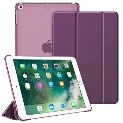 Abbildung von Fintie Hülle für Pad 9.7 Zoll 2018 2017 / iPad Air 2 (2014) (2013) Ultradünn Schutzhülle mit transparenter Rückseite Abdeckung Cover Auto Schlaf/Wach Funktion, Lila