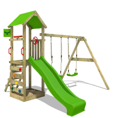Abbildung von Spielturm mit Schaukel KiwiKey Kick XXL Klettergerüst