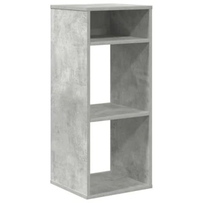 Abbildung von vidaXL Bücherregal Betongrau 34x31x80 cm Holzwerkstoff, Lagerschrank, Lagerregal, Aufbewahrungsregal, Bücherregal, Würfel Standregal