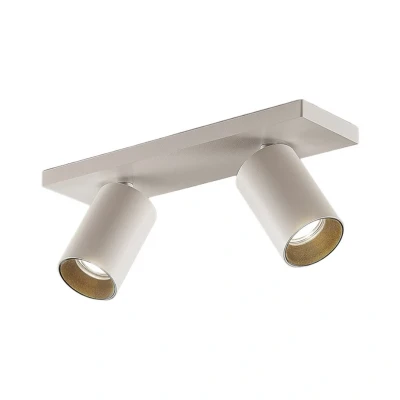 Abbildung von Arcchio Strahler Brinja, weiß, eckig, Ø 6 cm, 2 flg., GU10