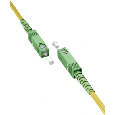Abbildung von goobay 59657 Glasfaserkabel (FTTH) / Singlemode (OS2) Simplex/SC APC (8) Stecker auf SC UPC Stecker/Lichtwellenkabel 0,5 Meter