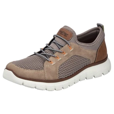 Abbildung von Rieker Slip On Sneaker, Schlupfschuh, Slipper, Freizeitschuh, Gummizug und helle Laufsohle