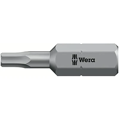 Abbildung von Wera 05056315001, 1 Stück(e), Hex (metrisch), 3 mm, 25 25,4 / 4 mm (1 4), Hexagonal