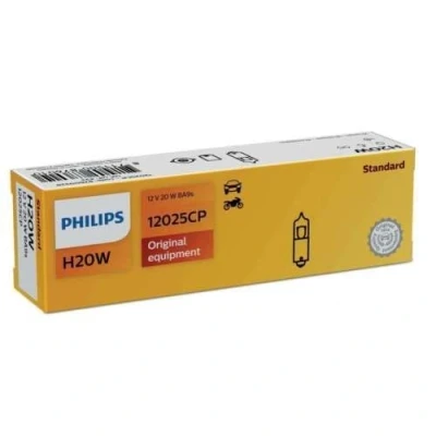Abbildung von PHILIPS 12025CP Glühlampe, Innenraumleuchte H20W, Miniatur Halogenlampe 12 20
