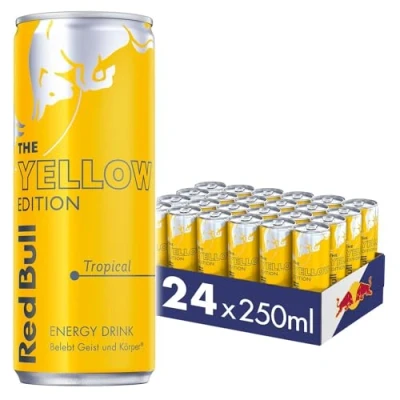 Abbildung von Red Bull Energy Drink, Tropical, Yellow Edition, 24 x 250 ml, Dosen Getränke 24er Palette, OHNE PFAND