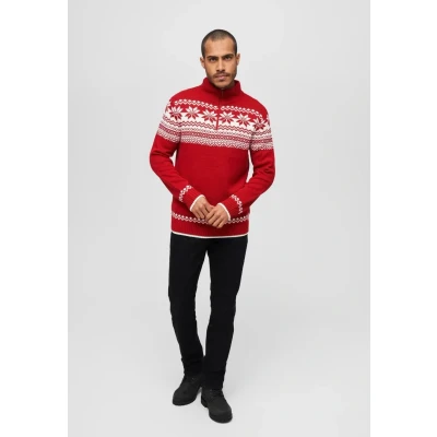 Abbildung von Brandit Troyer Norweger Strickpullover, Herren, Größe: XL, Red