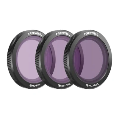 Abbildung von Freewell Magnetische Filter für DJI Neo Bright Day 3er Pack ND8/PL, ND16/PL, ND32/PL Hybrid Blendreduzierung und Lichtkontrolle