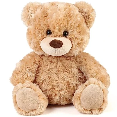 Abbildung von LotFancy Teddybär Plüschtier Kuscheltiere 30 cm, Klein Braunbär Süße Stofftier Spielzeug, Geschenke für Kinder Mädchen Freundin, Geburtstag Valentinstag, Hellbraun