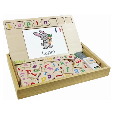 Abbildung von Lexibook Englisch Französische Holzschule für Vokabeln Bio Toys