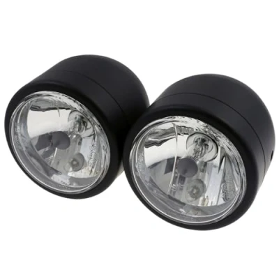Abbildung von Scheinwerfer Set Doppelscheinwerfer, schwarz, Birnen 2x H4 12V 55/60W, Motorrad