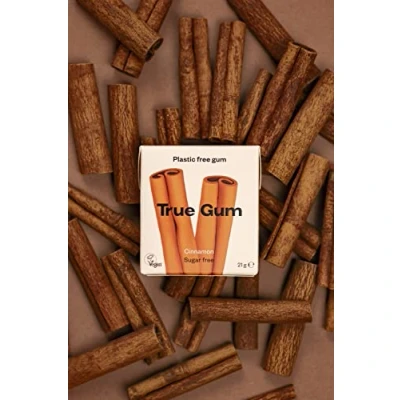 Abbildung von True Gum 10er Set: ZIMT/Plastikfreier Kaugummi/Biologisch Abbaubar/Vegan / 10 x 21 g, 210 g