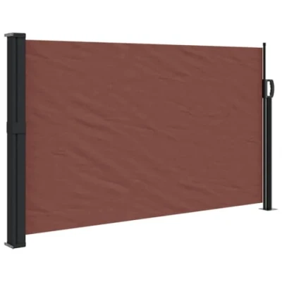 Abbildung von vidaXL Seitenmarkise, Wandmarkise mit PU Beschichtung, Sichtschutz für Balkon Terrasse Garten, Windschutz Markise, Ausziehbar Braun Polyester