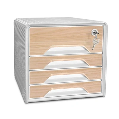 Abbildung von CEP Schubladenbox mit 5 flachen Schubladen Silva Weiβ Holz