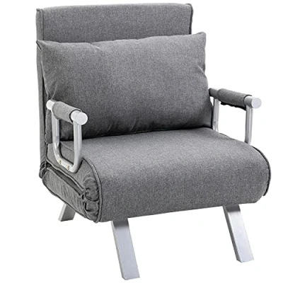 Abbildung von Schlafsofa mit Armlehne 3 in 1 Schlafsessel Gästebett Klappmatratze Klappbett Chaiselongue Multifunk