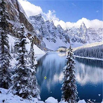 Abbildung von Yingxin34 Jigsaw Puzzle 1500 Teile, Rocky Mountain im Winter Stück Puzzles für Erwachsene Kinder Freunde, Intellektuelles Gedankenspiel 35x23 Zoll (87 x 57cm)