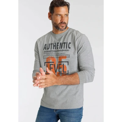 Abbildung von Man&#039;s World Langarmshirt mit Brustprint