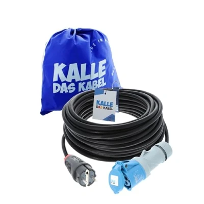 Abbildung von CEE Adapterleitung Kalle Blue SCHUKO Stecker auf Kupplung (40 Meter, 3G 1,5mm²)