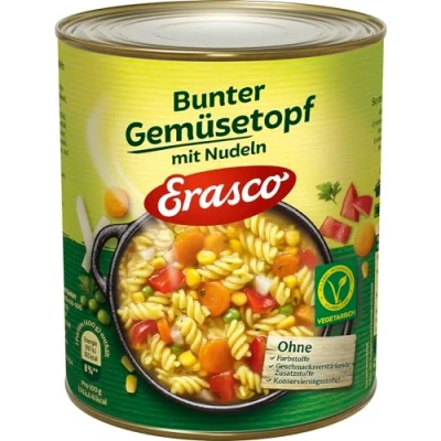 Abbildung von Erasco Bunter Gemüsetopf vegetarisch (800g) In rund 5 Minuten fertig Mit viel Gemüse Ohne Schnickschnack Einfach lecker