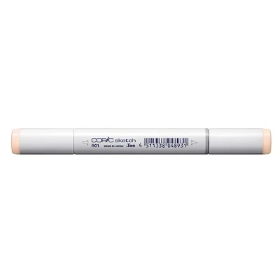 Abbildung von COPIC Sketch Marker Typ R 01, Pinkish Vanilla, professioneller Pinselmarker, mit einer Super Brush Spitze und Medium Broad