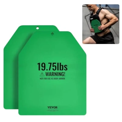 Abbildung von VEVOR Gewichtswestenplatten, 8,9 kg Paare, Gewichtsplatten aus Stahl, konturierte ergonomische Passform WODs, Zusatzgewicht für Gewichtswesten, Krafttraining, Laufen, intensives Training