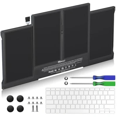 Abbildung von Ersatz Laptop Akku für Apple MacBook Air 13 Zoll A1466 8000mAh(Mitte 2012, Mitte 2013, Anfang 2014, 2015,2017) A1369(Ende 2010, 2011 Version) 8000mAh,passend A1496 A1405 A1377