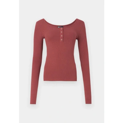 Abbildung von Pieces Pckitte Langarmshirt, Damen, Größe: Large, Apple butter