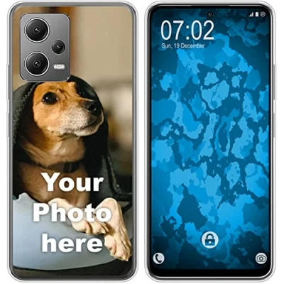Abbildung von PhoneNatic personalisierte Handyhülle für Xiaomi Redmi Note 12 Custom Case in Clear zum selbst gestalten mit eigenem Foto Bild Text individuell