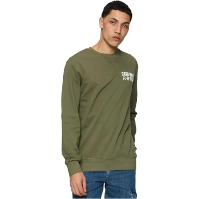 Abbildung von Mister Tee CASH ONLY Crewneck Sweatshirt, Herren, Größe: XL, Olive