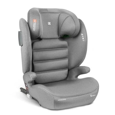 Abbildung von Kikkaboo Kindersitz i Track Size (100 150 cm) Gruppe 2/3 Isofix verstellbar, Farbe:hellgrau