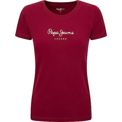 Abbildung von Pepe Jeans NEW Virginia Tshirt print, Damen, Größe: XS, Burgundy