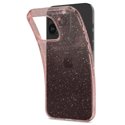 Abbildung von Spigen Liquid Crystal Glitter Hülle Kompatibel mit iPhone 15 Pro Max Rose Quartz
