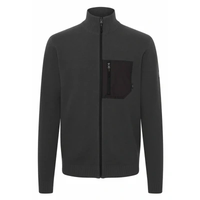 Abbildung von Indicode Jeans Idmedan Strickjacke, Herren, Größe: Small, Dk grey