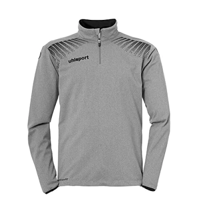 Abbildung von Uhlsport Herren Goal 1/4 Zip Top Sweatshirt, Dark Grey Melange/Schwarz, 3XL