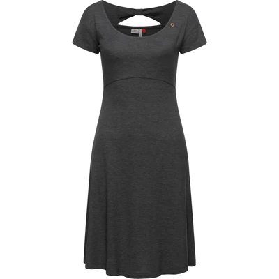 Abbildung von Ragwear Sommer Lunngo Solid Jerseykleid, Damen, Größe: Large, Black