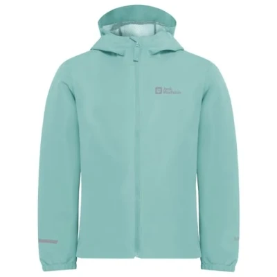 Abbildung von Jack Wolfskin Flaze Regenjacke / wasserabweisende Jacke für Kinder, Größe: 128, Soft jade